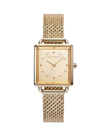 Reloj Viceroy Mujer 401100-97 Dorado Esterilla Cuadrado