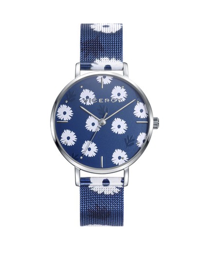 Zegarek damski Viceroy 401140-37 Niebieskie kwiaty mat