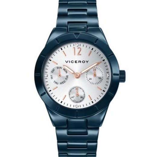 Zegarek damski Viceroy 40868-37 Stalowo-niebieski