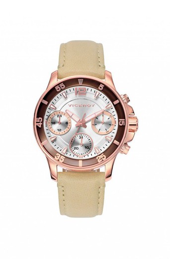 Viceroy Ladies Watch 42218-45 Icon Beige Leather