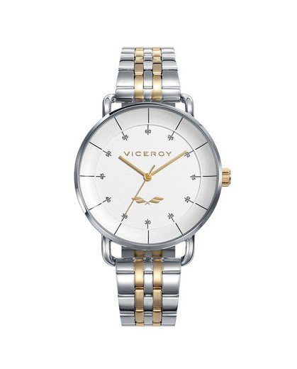 Viceroy Ladies Watch 42386-06 Bicolor Gold and Steel