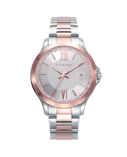 Reloj Viceroy Mujer 42432-73 Bicolor Plateado Rosado