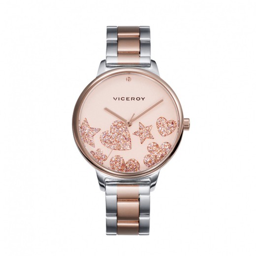 Zegarek damski Viceroy 461144-90 Stalowo-różowy