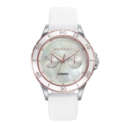 Zegarek damski Viceroy 471206-00 Biały silikon