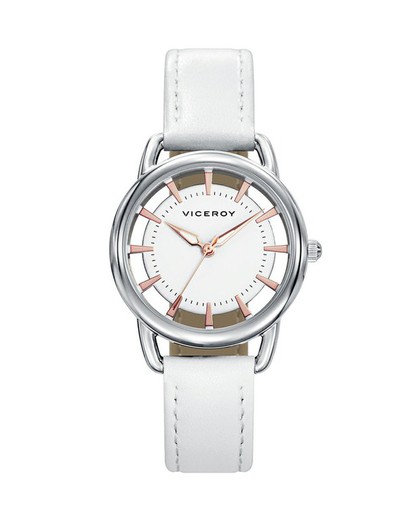 Viceroy Girl Watch 401092-07 Nattvård i vitt läder