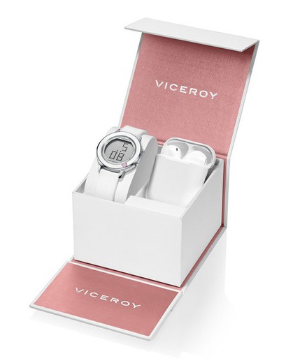 Viceroy Girl Watch 401114-00 Ψηφιακά λευκά και ασύρματα ακουστικά