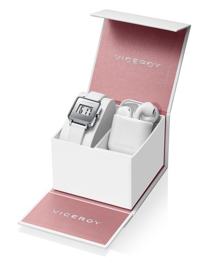 Reloj Viceroy Niña 401136-80 Comunión y Auriculares Blancos