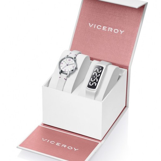 Viceroy Girl Watch 461136-05 Λευκό και Fitband