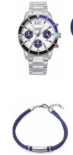 Reloj Viceroy Nińo 401429-04 Acero + Pulsera Trenzada