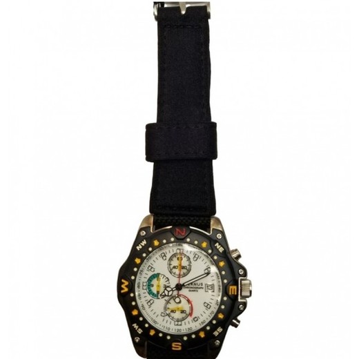 Reloj Xernus Hombre HR9013B Piel Negra