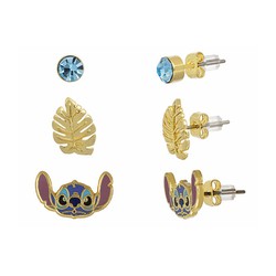 Lot de 3 Boucles d'Oreilles Mère Fille Disney SF00262RQL.CS Stitch Doré