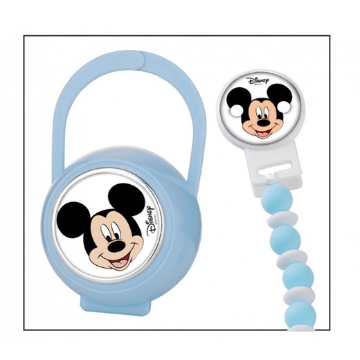 Set de Pinzas + Porta Chupete Mickey Mouse D491C Disney