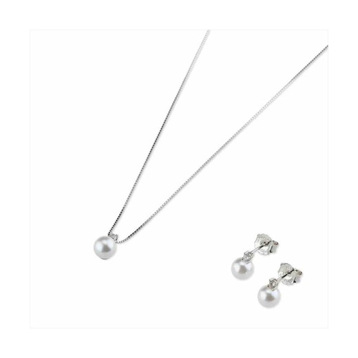 Set Pendientes Collar Plata Sovrani J8636 Perlas