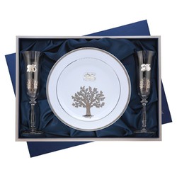 Set Plato+Copas Conmemorativo GA4309V Arbol De La Vida 25 Años