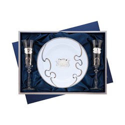 Set Plaque Commémorative + Coupes GA4315V Alliances 25 Ans