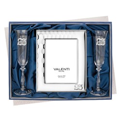 Gedenkfotohalter + Glas-Set 13 x 18 cm GA52139/4LV 25 Jahre