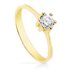 9 karat guld Solitaire 5 mm 9K19273-OA Zirconia