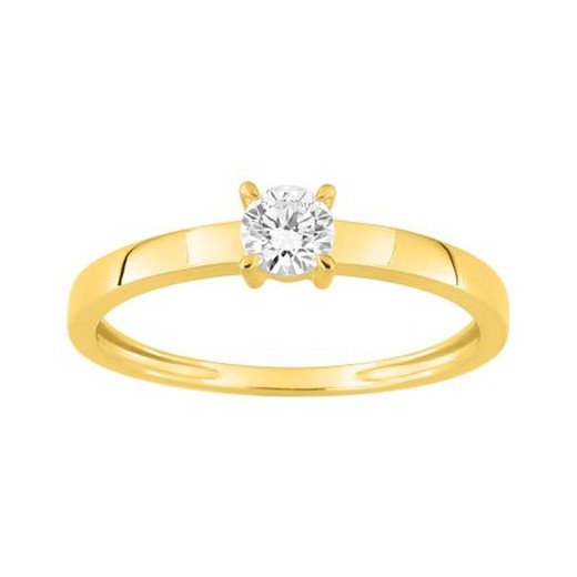 Solitario Oro 9kts Argyor-MRM (9)9KLGD029Y Diamante F-VS. SYNT 0.25CT