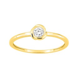 Solitario Oro 9kts Argyor-MRM (9)9KLGD096Y Diamante F-VS. SYNT 0.15CT