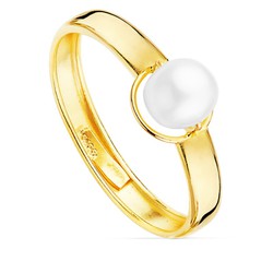 Ring aus 9-karätigem Gold, 5 mm, 9K20668-2 Perle