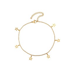 Tobillera Acero Dorado 20+5cm TAL0006DOXXXX Estrellas