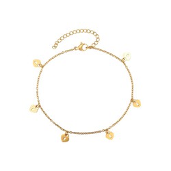 Bracelet de Cheville Acier Doré 20+5cm TAL0011DOXXXX Serrure Coeur