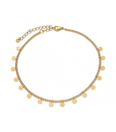 Tobillera Acero Dorado Mujer Liska CH047TB-D Chapas