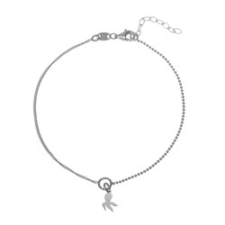 Bracelet de Cheville Argent 21+3cm TOL0015RH Poulpe