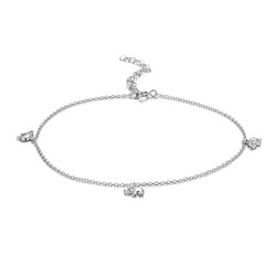 Bracelet de Cheville Argent 22+4cm TOZ0005RH Éléphants Zircone