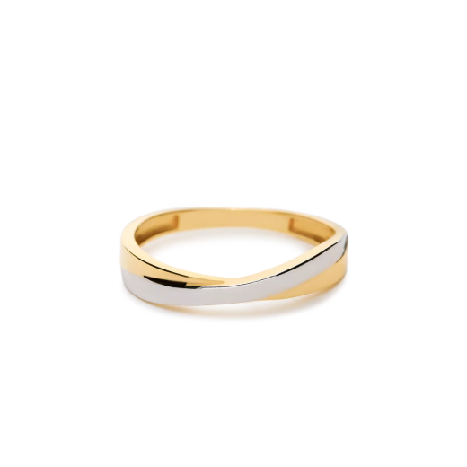 Anelli bicolore in oro bianco 18kt