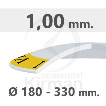 Cristal Mineral Bombé con Bisel Dorado con Números