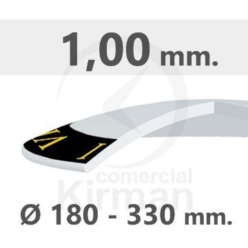 Cristal Mineral Bombé con Bisel Negro con Números