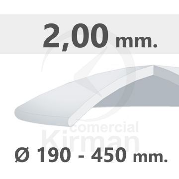 Cristal Mineral Bombé Grosor 2.00 mm