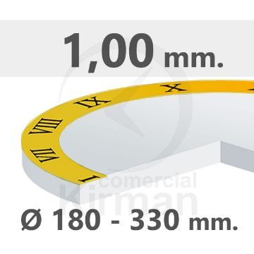 Cristal Mineral Plano con Bisel Dorado
