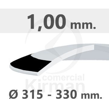 Cristal Mineral Bombé con Bisel Negro