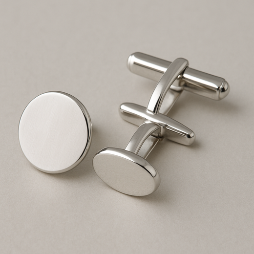 Gemelos Oro Blanco 18kt