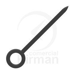 Aguja Reloj Metal Negro 259102 Tipo Batón (H) Largo 8mm x 80mm Diámetro