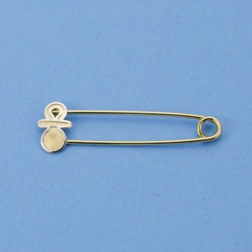 Baby Pin 18kt Gold Bicolor Schnuller 4689
