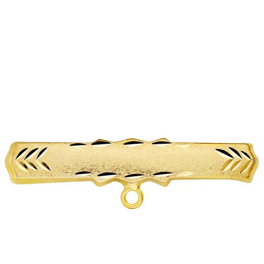Carved 18ct Gold Baby Pin 13557