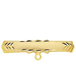 9kt Gold Pin 30x6mm 9K13557 Carved