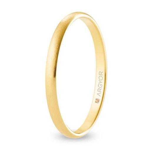 18kt Gold Argyor-MRM 2.00mm (18)A20CS00 Satin Finish Alliance