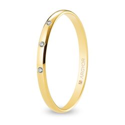 Alianza Oro 18kts Argyor-MRM 2,00mm (18)A20RP3D 3 Diamantes 0,03ct H-SI