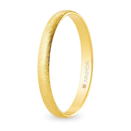 18kt Gold Argyor-MRM 2.50mm (18)A25RH00 Ice Finish Wedding Band