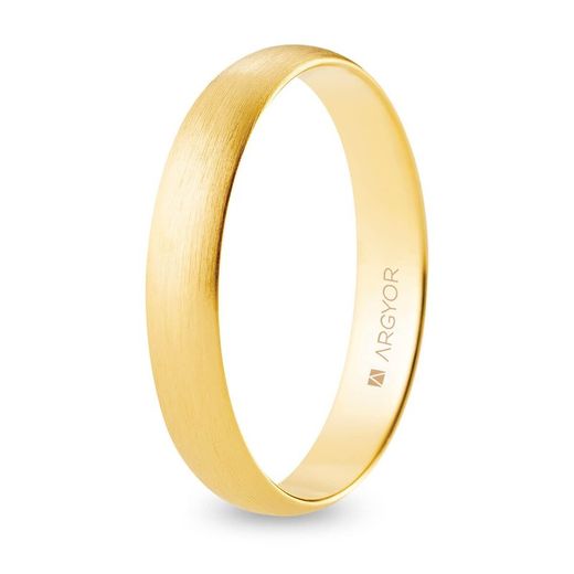 18 Karat Gold Argyor-MRM 4,00 mm (18)A40CS00 Ehering mit Eis-Finish