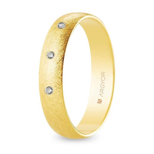 18kt Gold Argyor-MRM 4,50mm (18)A45RH3D Eis-Finish 3 Diamanten 0,06ct H-SI