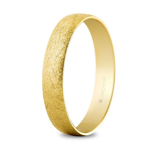 18kt Gold Argyor-MRM 4mm (18)50403H Ice Finish Wedding Band