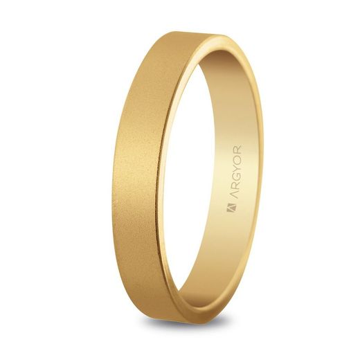 Anel liso Argyor-MRM 4mm (18)5140150M em ouro 18kt