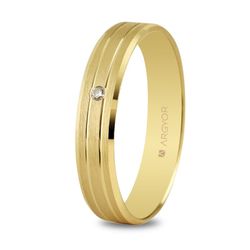 Alianza Oro 18kts Argyor-MRM 4mm (18)5140436D 1 Diamante 0,01ct