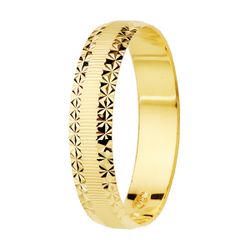 Alianza Oro 18kts Centro Mate & Bordes Diamantados 19000285/33 4mm