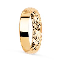 Alianza Oro 18kts Grabado Diamantado 22000001/34 4mm